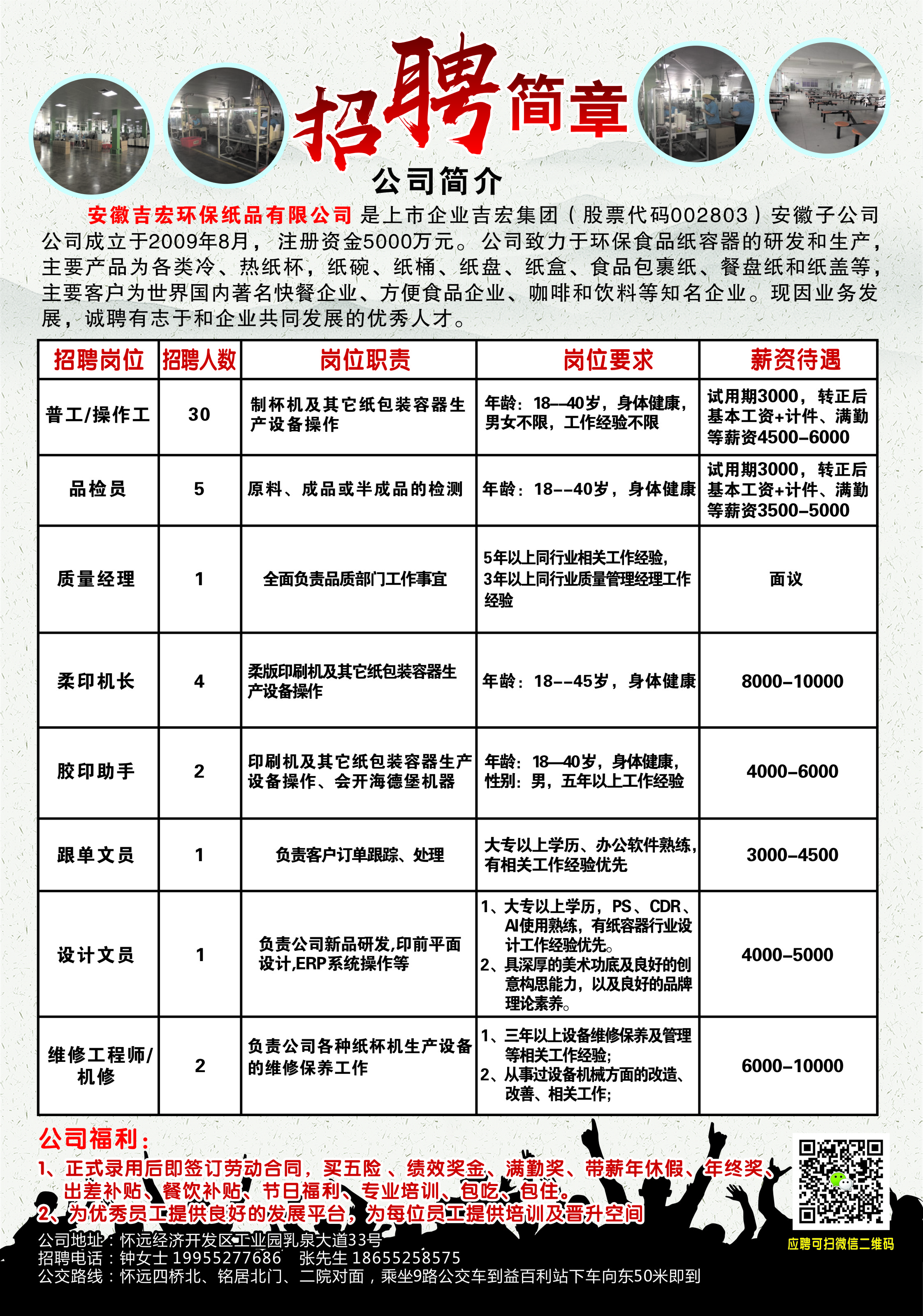 福州模具行业最新人才招聘资讯